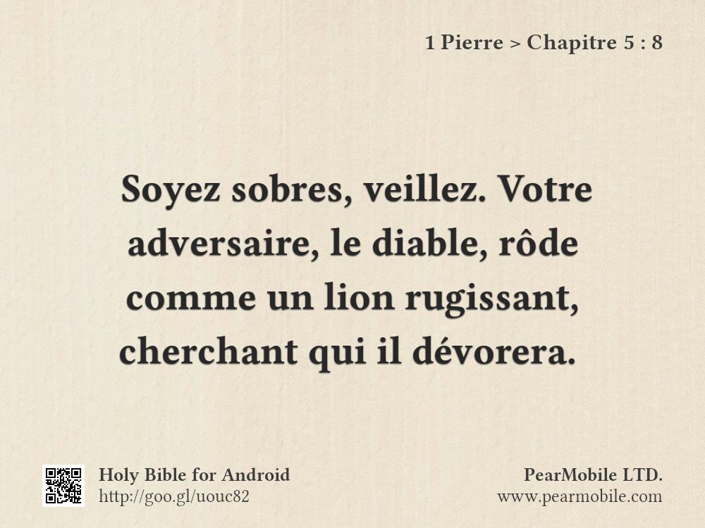 1 Pierre, Chapitre 5:8